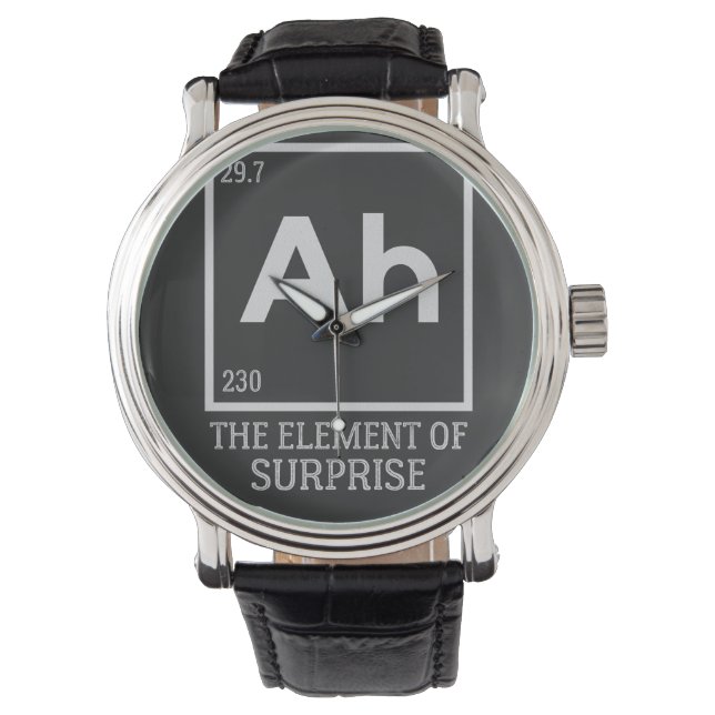 Ah das Element der Überraschungen Armbanduhr (Vorderseite)