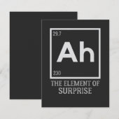 Ah das Element der Überraschungen Dankeskarte (Vorne/Hinten)
