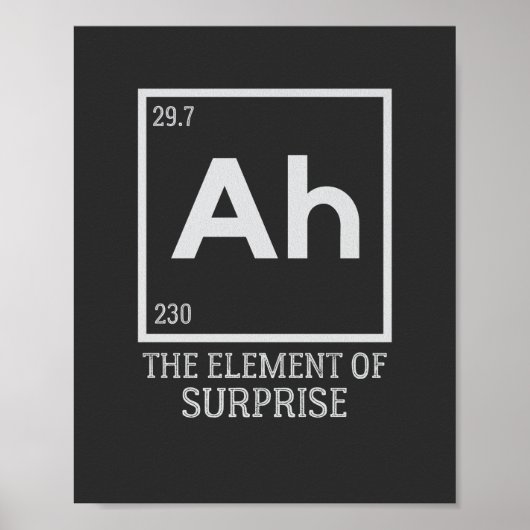Ah das Element der Überraschungen Poster (Vorne)