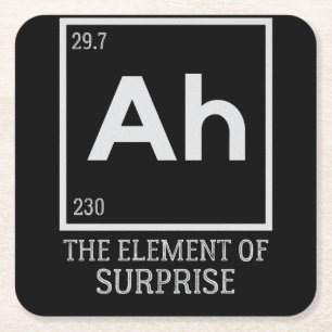 Ah das Element der Überraschungen Rechteckiger Pappuntersetzer