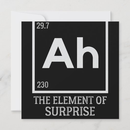 Ah das Element der Überraschungen Save The Date (Vorderseite)