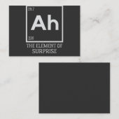 Ah das Element der Überraschungen Visitenkarte (Vorne/Hinten)
