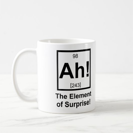 Ah das Element des periodischen Symbols eines Über Kaffeetasse (Links)