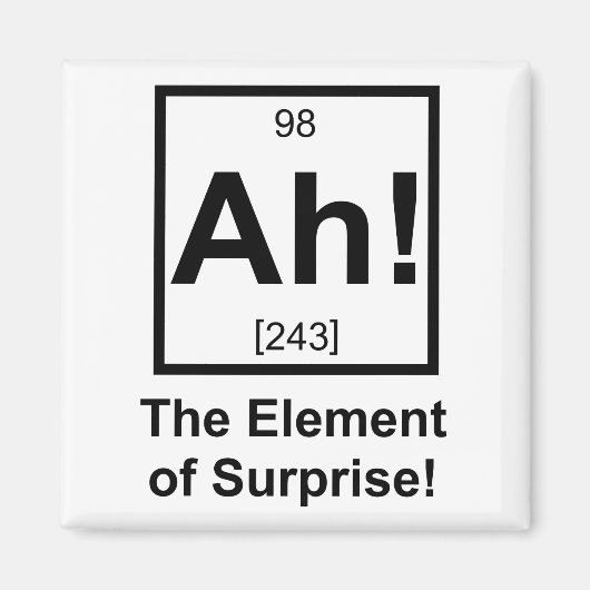 Ah das Element des periodischen Symbols eines Über Magnet (Vorne)