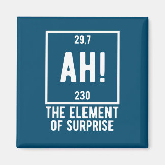 Ah! Das Element überraschend Funny Chemistry Butto Magnet