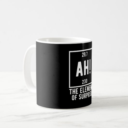 Ah! Das Element überraschender, sonniger Chemie Kaffeetasse (Vorderseite Links)