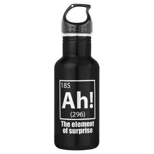 Ah! Das Element von überraschendem Funny Chemistry Edelstahlflasche (Vorderseite)