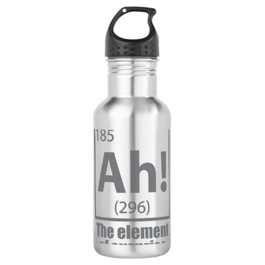 Ah! Das Element von überraschendem Funny Chemistry Edelstahlflasche (Vorderseite)