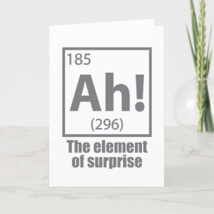 Ah! Das Element von überraschendem Funny Chemistry Feiertagskarte