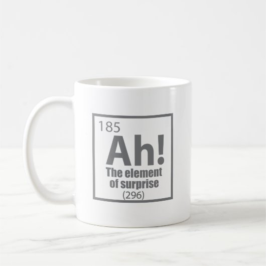 Ah! Das Element von überraschendem Funny Chemistry Kaffeetasse (Links)