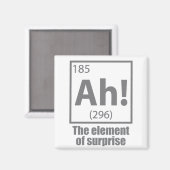 Ah! Das Element von überraschendem Funny Chemistry Magnet (Vorderseite/Rückseite)
