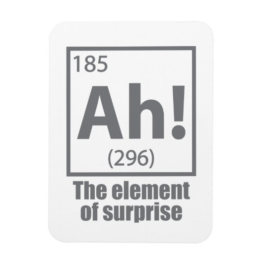 Ah! Das Element von überraschendem Funny Chemistry Magnet (Vertikal)