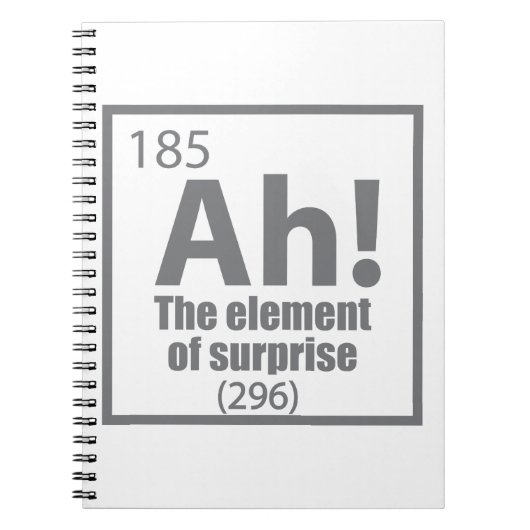 Ah! Das Element von überraschendem Funny Chemistry Notizblock (Vorderseite)