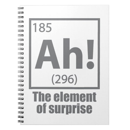Ah! Das Element von überraschendem Funny Chemistry Notizblock (Vorderseite)