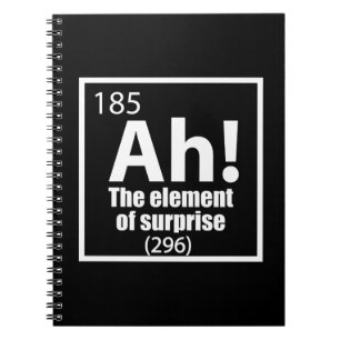 Ah! Das Element von überraschendem Funny Chemistry Notizblock