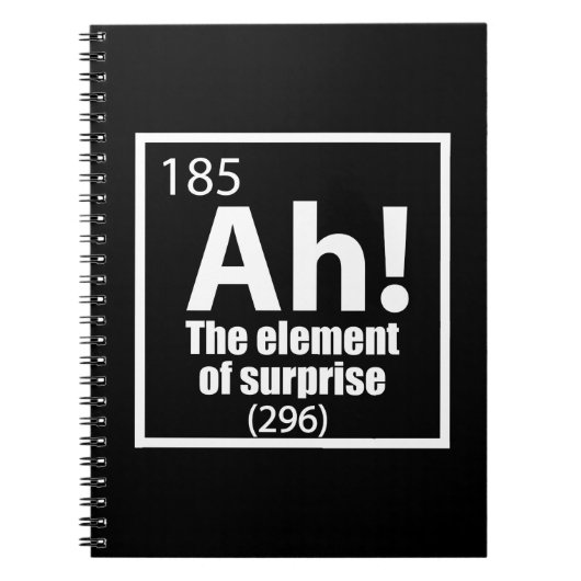 Ah! Das Element von überraschendem Funny Chemistry Notizblock (Vorderseite)