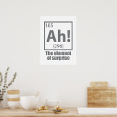 Ah! Das Element von überraschendem Funny Chemistry Poster (Küche)