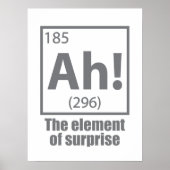 Ah! Das Element von überraschendem Funny Chemistry Poster (Vorne)
