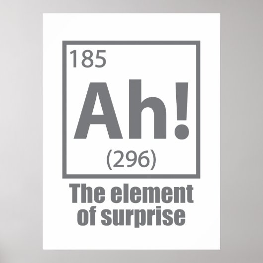 Ah! Das Element von überraschendem Funny Chemistry Poster (Vorne)