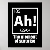 Ah! Das Element von überraschendem Funny Chemistry Poster (Vorne)