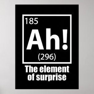 Ah! Das Element von überraschendem Funny Chemistry Poster