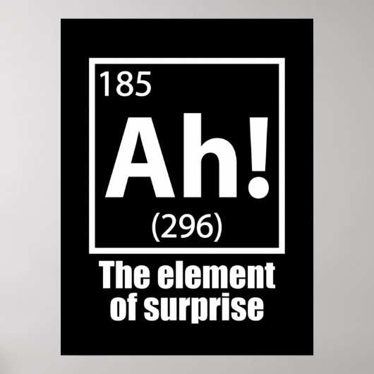 Ah! Das Element von überraschendem Funny Chemistry Poster (Vorne)