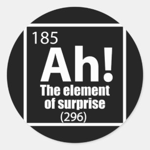 Ah! Das Element von überraschendem Funny Chemistry Runder Aufkleber