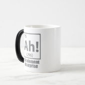 Ah! Das Element von überraschendem Funny Chemistry Verwandlungstasse (Vorderseite Links)