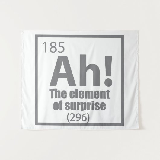 Ah! Das Element von überraschendem Funny Chemistry Wandteppich (Vorderseite (Horizontal))