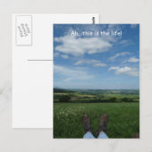"Ah, das ist das Leben" Postkarte (Vorne/Hinten)
