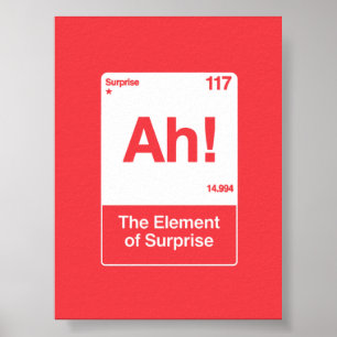 Ah Das Überraschungselement - Lustige Chemie  Poster