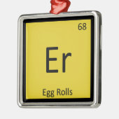 Äh - Eierbrötchen-Aperitif-Chemie-Periodensystem Ornament Aus Metall (Links)