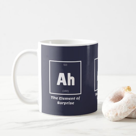 Ah Element der überraschenden Chemie-Wissenschaft Kaffeetasse (Mit Donut)