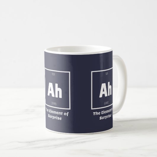 Ah Element der überraschenden Chemie-Wissenschaft Kaffeetasse (VorderseiteRechts)
