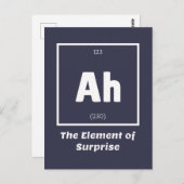 Ah Element der überraschenden Chemie-Wissenschaft Postkarte (Vorne/Hinten)