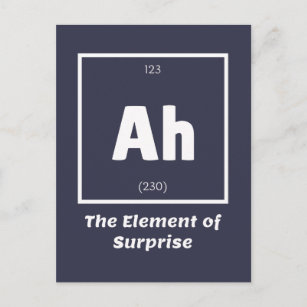 Ah Element der überraschenden Chemie-Wissenschaft  Postkarte