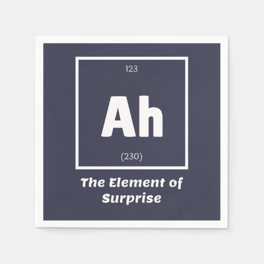 Ah Element der überraschenden Chemie-Wissenschaft Serviette (Vorderseite)