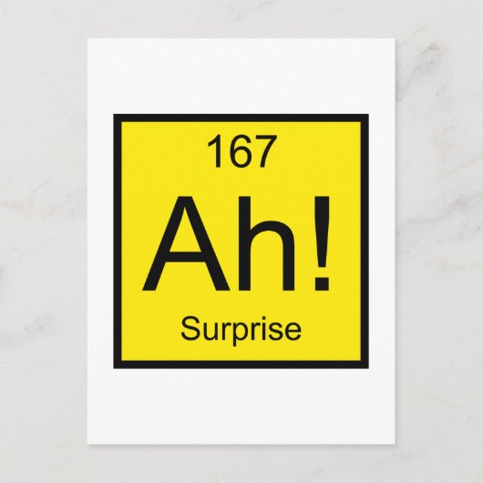 Ah! Element der Überraschung Postkarte (Vorderseite)