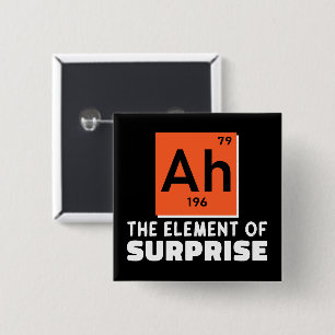 Ah Element überraschender Chemie Funny Student Button