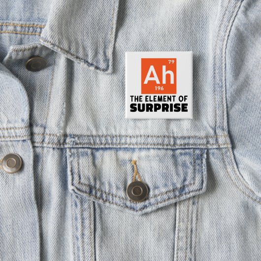 Ah Element überraschender Chemie Funny Student Button (Beispiel)