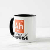 Ah Element überraschender Chemie Funny Student Tasse (Vorderseite Links)