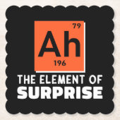 Ah Element überraschender Chemie Funny Student Untersetzer (Vorderseite)