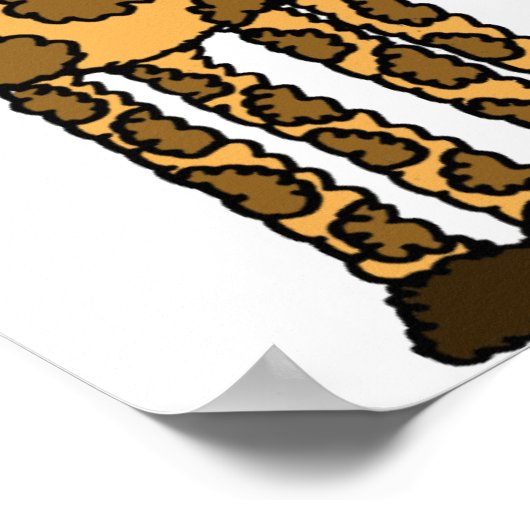 AH- Funky Giraffe Poster (Ecke)