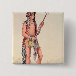 Ah-Kein-Je-Nange Sioux-Ballspieler Button
