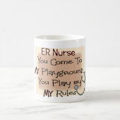 äh KOMMEN Krankenschwester ZU MEINEM SPIELPLATZ Kaffeetasse (Mittel)