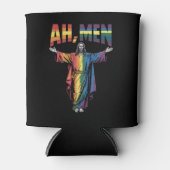 Ah Männer Funny LGBT Gay Pride Jesus Christlich Dosenkühler (Vorderseite)