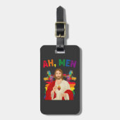 Ah Männer Funny LGBT Gay Pride Jesus Christlich Gepäckanhänger (Vorderseite vertikal)