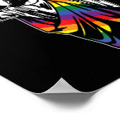 Ah Männer Funny LGBT Gay Pride Jesus Rainbow Flag  Poster (Ecke)