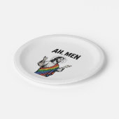 Ah Männer Funny LGBT Gay Pride Jesus Rainbow Pappteller (Schrägansicht)