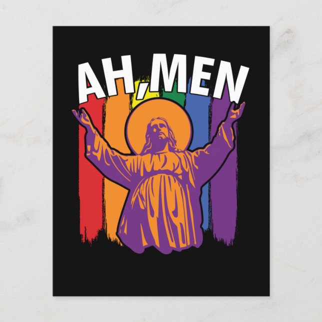 Ah Männer LGBT Gay Pride Jesus Peace (Vorderseite)